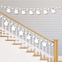 Big Dot of Happiness Spooky Ghost - Halloween Party DIY Decorations - Clothespin Garland Banner - 44 Pieces