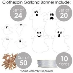 Big Dot of Happiness Spooky Ghost - Halloween Party DIY Decorations - Clothespin Garland Banner - 44 Pieces 7 Big Dot of Happiness Spooky Ghost - Halloween Party DIY Decorations - Clothespin Garland Banner - 44 Pieces -Halloween Decorations Sales Store unnamed file 2632
