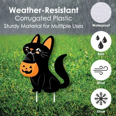 Big Dot of Happiness Jack-O'-Lantern Halloween - Yard Sign and Outdoor Lawn Decorations - Kids Halloween Party Yard Signs - Set of 8 2 Big Dot of Happiness Jack-O'-Lantern Halloween - Yard Sign and Outdoor Lawn Decorations - Kids Halloween Party Yard Signs - Set of 8 - Image 2