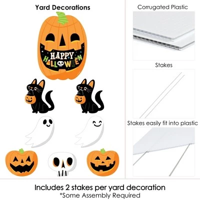 Big Dot of Happiness Jack-O'-Lantern Halloween - Yard Sign and Outdoor Lawn Decorations - Kids Halloween Party Yard Signs - Set of 8 3 Big Dot of Happiness Jack-O'-Lantern Halloween - Yard Sign and Outdoor Lawn Decorations - Kids Halloween Party Yard Signs - Set of 8 - Image 3