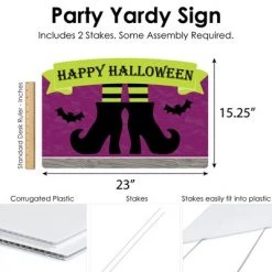 Big Dot of Happiness Happy Halloween - Witch Party Yard Sign Lawn Decorations - Happy Halloween Party Yardy Sign -Halloween Decorations Sales Store unnamed file 2643