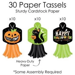 Big Dot of Happiness Jack-O'-Lantern Halloween - 90 Chain Links and 30 Paper Tassels Decor Kit - Kids Halloween Party Paper Chains Garland - 21 feet -Halloween Decorations Sales Store unnamed file 2650