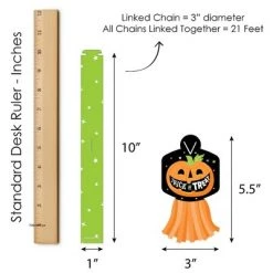 Big Dot of Happiness Jack-O'-Lantern Halloween - 90 Chain Links and 30 Paper Tassels Decor Kit - Kids Halloween Party Paper Chains Garland - 21 feet -Halloween Decorations Sales Store unnamed file 2651