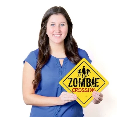 Big Dot of Happiness Zombie Zone - Sign & Zombie Hand Lawn Decorations - Outdoor Halloween or Birthday Zombie Crawl Party Yard Decorations - 10 Piece 6 Big Dot of Happiness Zombie Zone - Sign & Zombie Hand Lawn Decorations - Outdoor Halloween or Birthday Zombie Crawl Party Yard Decorations - 10 Piece - Image 6