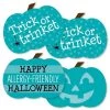 Big Dot of Happiness Teal Pumpkin - Decorations DIY Halloween Allergy Friendly Trick or Trinket Essentials - Set of 20