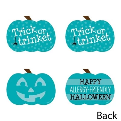 Big Dot of Happiness Teal Pumpkin - Decorations DIY Halloween Allergy Friendly Trick or Trinket Essentials - Set of 20 2 Big Dot of Happiness Teal Pumpkin - Decorations DIY Halloween Allergy Friendly Trick or Trinket Essentials - Set of 20 - Image 2
