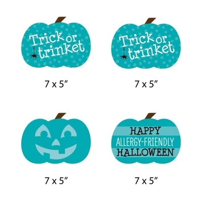 Big Dot of Happiness Teal Pumpkin - Decorations DIY Halloween Allergy Friendly Trick or Trinket Essentials - Set of 20 4 Big Dot of Happiness Teal Pumpkin - Decorations DIY Halloween Allergy Friendly Trick or Trinket Essentials - Set of 20 - Image 4