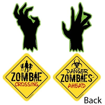 Big Dot of Happiness Zombie Zone - Sign and Zombie Hand Decorations DIY Halloween or Birthday Zombie Crawl Party Essentials - Set of 20 2 Big Dot of Happiness Zombie Zone - Sign and Zombie Hand Decorations DIY Halloween or Birthday Zombie Crawl Party Essentials - Set of 20 - Image 2