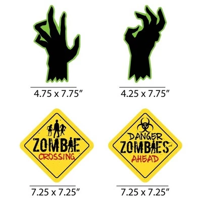 Big Dot of Happiness Zombie Zone - Sign and Zombie Hand Decorations DIY Halloween or Birthday Zombie Crawl Party Essentials - Set of 20 4 Big Dot of Happiness Zombie Zone - Sign and Zombie Hand Decorations DIY Halloween or Birthday Zombie Crawl Party Essentials - Set of 20 - Image 4