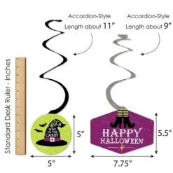 Big Dot of Happiness Happy Halloween - Witch Party Hanging Decor - Party Decoration Swirls - Set of 40 -Halloween Decorations Sales Store unnamed file 2688