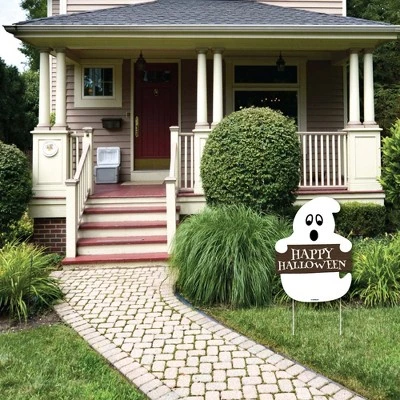 Big Dot of Happiness Spooky Ghost - Party Decorations - Halloween Party Welcome Yard Sign 2 Big Dot of Happiness Spooky Ghost - Party Decorations - Halloween Party Welcome Yard Sign - Image 2