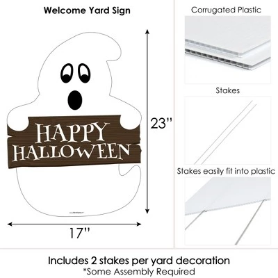 Big Dot of Happiness Spooky Ghost - Party Decorations - Halloween Party Welcome Yard Sign 6 Big Dot of Happiness Spooky Ghost - Party Decorations - Halloween Party Welcome Yard Sign - Image 6