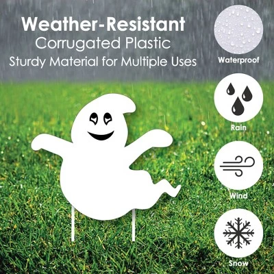 Big Dot of Happiness Spooky Ghost - Yard Sign and Outdoor Lawn Decorations - Halloween Party Yard Signs - Set of 8 2 Big Dot of Happiness Spooky Ghost - Yard Sign and Outdoor Lawn Decorations - Halloween Party Yard Signs - Set of 8 - Image 2