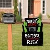 Big Dot of Happiness Zombie Zone - Party Decorations - Halloween or Birthday Zombie Crawl Party Welcome Yard Sign