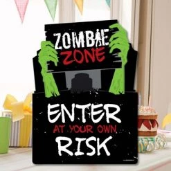 Big Dot of Happiness Zombie Zone - Party Decorations - Halloween or Birthday Zombie Crawl Party Welcome Yard Sign -Halloween Decorations Sales Store unnamed file 2722