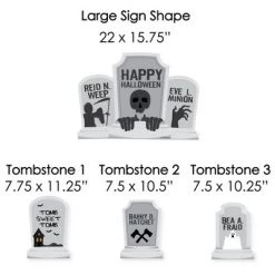 Big Dot of Happiness Graveyard Tombstones - Yard Sign and Outdoor Lawn Decorations - Halloween Party Yard Signs - Set of 8 -Halloween Decorations Sales Store unnamed file 2729