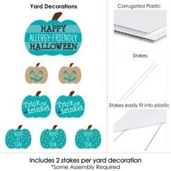 Big Dot of Happiness Teal Pumpkin - Yard Sign and Outdoor Lawn Decorations - Halloween Allergy Friendly Trick or Trinket Yard Signs - Set of 8 -Halloween Decorations Sales Store unnamed file 2733