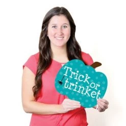 Big Dot of Happiness Teal Pumpkin - Yard Sign and Outdoor Lawn Decorations - Halloween Allergy Friendly Trick or Trinket Yard Signs - Set of 8 -Halloween Decorations Sales Store unnamed file 2735