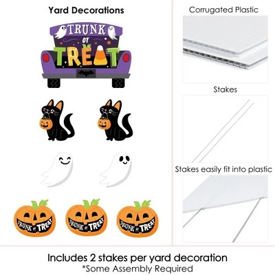 Big Dot of Happiness Trunk or Treat - Yard Sign and Outdoor Lawn Decorations - Halloween Car Parade Party Yard Signs - Set of 8 3 Big Dot of Happiness Trunk or Treat - Yard Sign and Outdoor Lawn Decorations - Halloween Car Parade Party Yard Signs - Set of 8 - Image 3