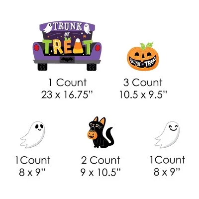 Big Dot of Happiness Trunk or Treat - Yard Sign and Outdoor Lawn Decorations - Halloween Car Parade Party Yard Signs - Set of 8 4 Big Dot of Happiness Trunk or Treat - Yard Sign and Outdoor Lawn Decorations - Halloween Car Parade Party Yard Signs - Set of 8 - Image 4