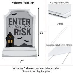 Big Dot of Happiness Graveyard Tombstones - Party Decorations - Halloween Party Welcome Yard Sign -Halloween Decorations Sales Store unnamed file 2752