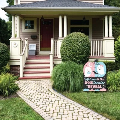 Big Dot of Happiness Boo-y or Ghoul - Party Decorations - Halloween Gender Reveal Party Welcome Yard Sign 2 Big Dot of Happiness Boo-y or Ghoul - Party Decorations - Halloween Gender Reveal Party Welcome Yard Sign - Image 2
