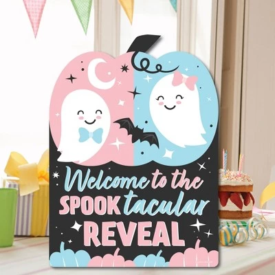 Big Dot of Happiness Boo-y or Ghoul - Party Decorations - Halloween Gender Reveal Party Welcome Yard Sign 4 Big Dot of Happiness Boo-y or Ghoul - Party Decorations - Halloween Gender Reveal Party Welcome Yard Sign - Image 4