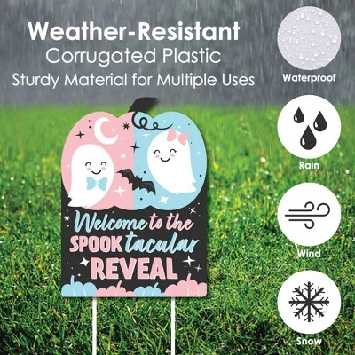 Big Dot of Happiness Boo-y or Ghoul - Party Decorations - Halloween Gender Reveal Party Welcome Yard Sign 5 Big Dot of Happiness Boo-y or Ghoul - Party Decorations - Halloween Gender Reveal Party Welcome Yard Sign - Image 5