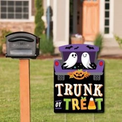 Big Dot of Happiness Trunk or Treat - Party Decorations - Halloween Car Parade Party Welcome Yard Sign