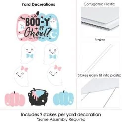 Big Dot of Happiness Boo-y or Ghoul - Yard Sign and Outdoor Lawn Decorations - Halloween Gender Reveal Party Yard Signs - Set of 8 -Halloween Decorations Sales Store unnamed file 2770