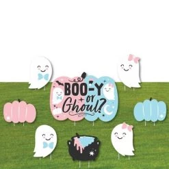 Big Dot of Happiness Boo-y or Ghoul - Yard Sign and Outdoor Lawn Decorations - Halloween Gender Reveal Party Yard Signs - Set of 8 -Halloween Decorations Sales Store unnamed file 2773