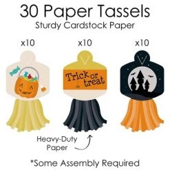 Big Dot of Happiness Trick or Treat - 90 Chain Links and 30 Paper Tassels Decoration Kit - Halloween Party Paper Chains Garland - 21 feet -Halloween Decorations Sales Store unnamed file 2779