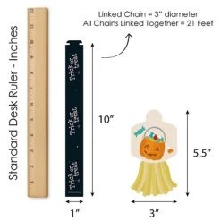 Big Dot of Happiness Trick or Treat - 90 Chain Links and 30 Paper Tassels Decoration Kit - Halloween Party Paper Chains Garland - 21 feet -Halloween Decorations Sales Store unnamed file 2780