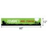 Big Dot of Happiness Zombie Zone - Halloween Zombie Crawl Party Decorations Party Banner