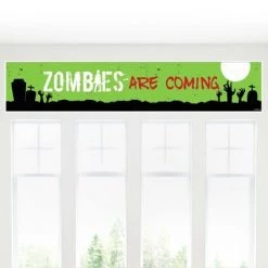Big Dot of Happiness Zombie Zone - Halloween Zombie Crawl Party Decorations Party Banner -Halloween Decorations Sales Store unnamed file 2783