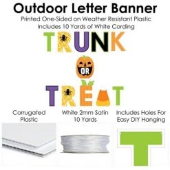 Big Dot of Happiness Trunk or Treat - Large Halloween Car Parade Party Decorations - Trunk or Treat - Outdoor Letter Banner -Halloween Decorations Sales Store unnamed file 2788