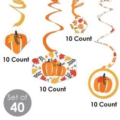 Big Dot of Happiness Fall Pumpkin - Halloween or Thanksgiving Party Hanging Decor - Party Decoration Swirls - Set of 40 8 Big Dot of Happiness Fall Pumpkin - Halloween or Thanksgiving Party Hanging Decor - Party Decoration Swirls - Set of 40 -Halloween Decorations Sales Store unnamed file 279
