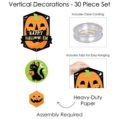 Big Dot of Happiness Jack-O'-Lantern Halloween - Kids Halloween Party DIY Backdrop - Hanging Vertical Decorations - 30 Pieces 4 Big Dot of Happiness Jack-O'-Lantern Halloween - Kids Halloween Party DIY Backdrop - Hanging Vertical Decorations - 30 Pieces - Image 4