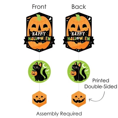 Big Dot of Happiness Jack-O'-Lantern Halloween - Kids Halloween Party DIY Backdrop - Hanging Vertical Decorations - 30 Pieces 5 Big Dot of Happiness Jack-O'-Lantern Halloween - Kids Halloween Party DIY Backdrop - Hanging Vertical Decorations - 30 Pieces - Image 5