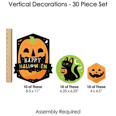 Big Dot of Happiness Jack-O'-Lantern Halloween - Kids Halloween Party DIY Backdrop - Hanging Vertical Decorations - 30 Pieces 6 Big Dot of Happiness Jack-O'-Lantern Halloween - Kids Halloween Party DIY Backdrop - Hanging Vertical Decorations - 30 Pieces - Image 6