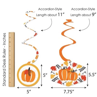Big Dot of Happiness Fall Pumpkin - Halloween or Thanksgiving Party Hanging Decor - Party Decoration Swirls - Set of 40 5 Big Dot of Happiness Fall Pumpkin - Halloween or Thanksgiving Party Hanging Decor - Party Decoration Swirls - Set of 40 - Image 5