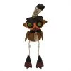 Gallerie II 15.5" Plush Owl with Dangling Legs Halloween Figure - Brown/Black