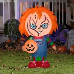 Gemmy Halloween Airblown Stylized Chucky Universal, Orange