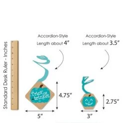 Big Dot of Happiness Teal Pumpkin - Halloween Allergy Friendly Trick or Trinket Hanging Decor - Party Decoration Swirls - Set of 40 11 Big Dot of Happiness Teal Pumpkin - Halloween Allergy Friendly Trick or Trinket Hanging Decor - Party Decoration Swirls - Set of 40 -Halloween Decorations Sales Store unnamed file 2852