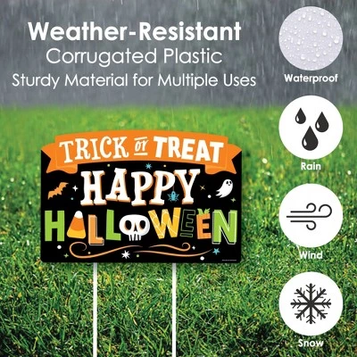 Big Dot of Happiness Jack-O'-Lantern Halloween - Kids Halloween Party Yard Sign Lawn Decorations - Trick or Treat Party Yardy Sign 3 Big Dot of Happiness Jack-O'-Lantern Halloween - Kids Halloween Party Yard Sign Lawn Decorations - Trick or Treat Party Yardy Sign - Image 3
