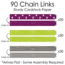 Big Dot of Happiness Happy Halloween - 90 Chain Links and 30 Paper Tassels Decoration Kit - Witch Party Paper Chains Garland - 21 feet -Halloween Decorations Sales Store unnamed file 2874