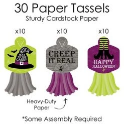 Big Dot of Happiness Happy Halloween - 90 Chain Links and 30 Paper Tassels Decoration Kit - Witch Party Paper Chains Garland - 21 feet -Halloween Decorations Sales Store unnamed file 2875