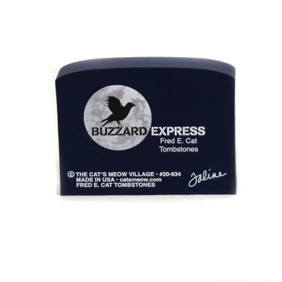Cat's Meow Village Cats Meow Village 2.25" Fred E. Cat Tombstones Buzzard Express 2020 Halloween - Decorative Figurines 1 Cat's Meow Village Cats Meow Village 2.25" Fred E. Cat Tombstones Buzzard Express 2020 Halloween - Decorative Figurines
