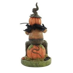 Charles Mcclenning 10.0" King Of The Cornfield Scarecrow Pumpkin Halloween - Decorative Figurines