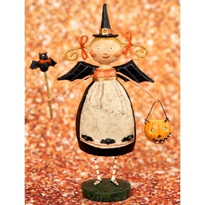 Lori Mitchell 8.25" Batty Betty Witch Bats Pumpkin Halloween - Decorative Figurines 2 Lori Mitchell 8.25" Batty Betty Witch Bats Pumpkin Halloween - Decorative Figurines - Image 2